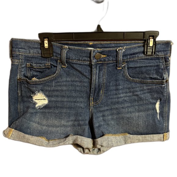 Old Navy Boyfriend Shorts Rolled cuff Distressed Size 4 - Picture 1 of 10